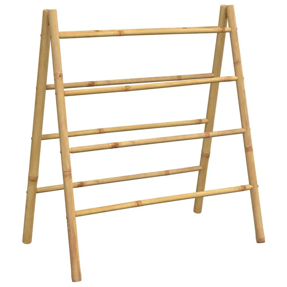 Inloopdouche Afvoerset Handdoekladder met 4 sporten 90x50x100 cm bamboe