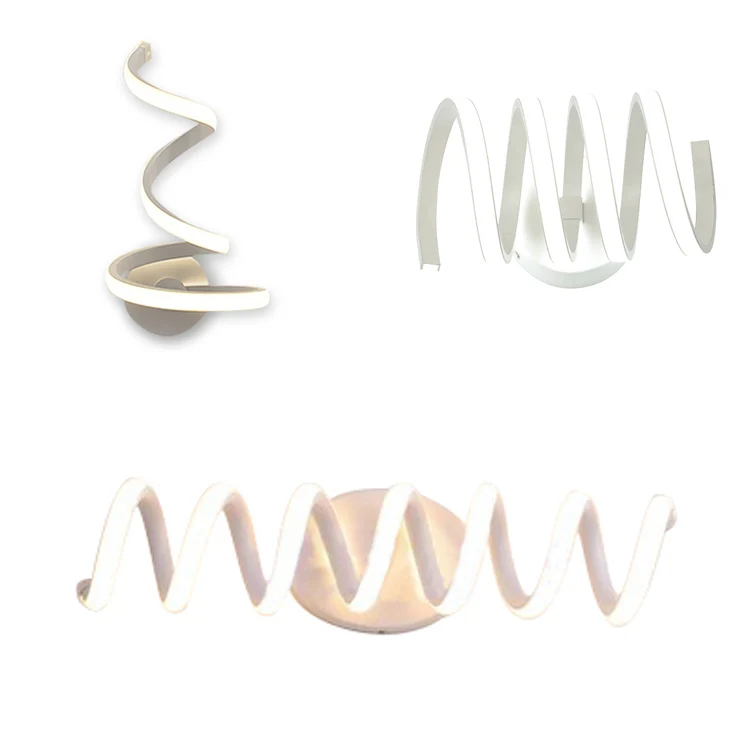 3/4/7 Spiraal Acryl LED Wandkandelaar Moderne Enkele Lichte Witte Wandlamp Warm/Wit/Natuurlijk Zwak