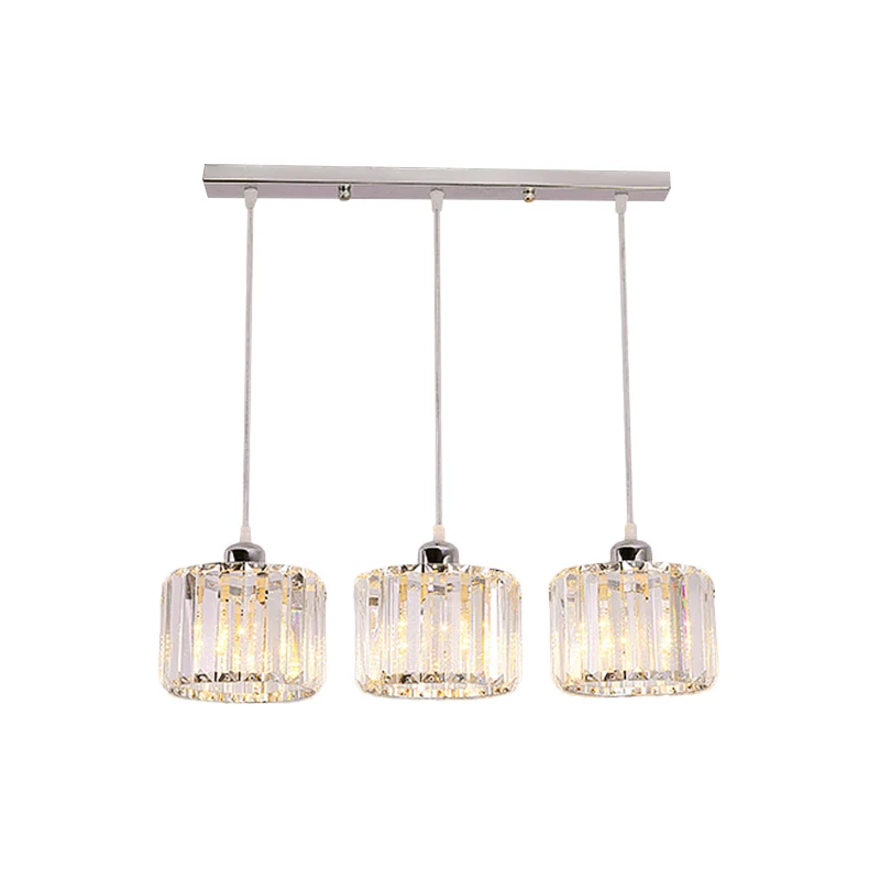 3/8/10-kops cluster hanglamp modernistische lobby hanglamp met bekerkristallen kap met SOS-functie