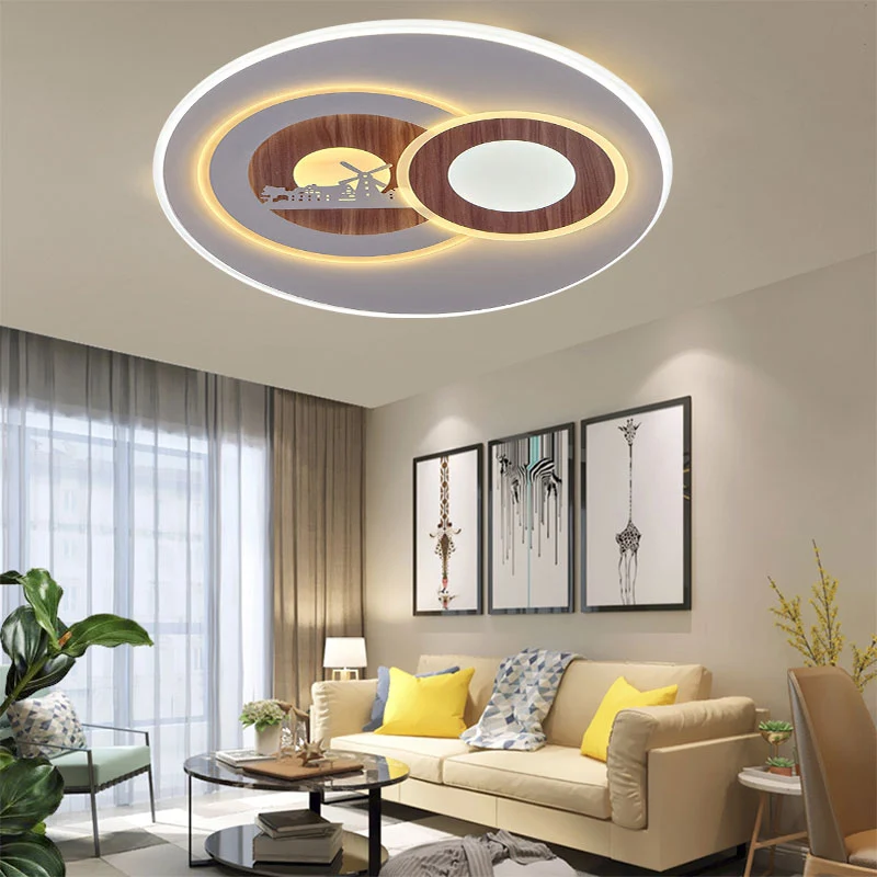 Acrylring-inbouwlamp, moderne LED-plafondlamp wit voor gang met SOS-functie