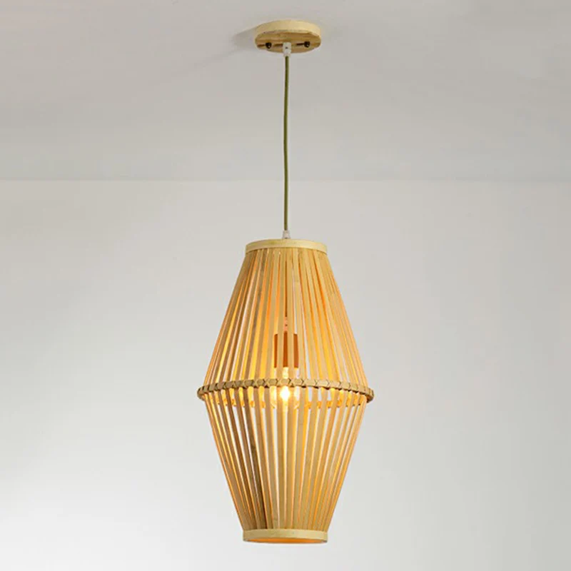 Cage Restaurant Hanglamp Bamboe 1 Lamp Moderne Stijl Hanglamp Lichtbruin