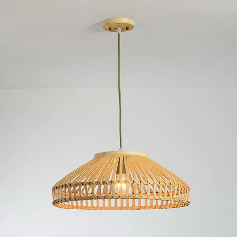 Cage Restaurant Hanglamp Bamboe 1 Lamp Moderne Stijl Hanglamp Lichtbruin