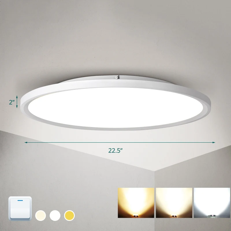 Disk Led Inbouw Plafondlamp Noordse Acryl Woonkamer Inbouwarmatuur inclusief batterijen