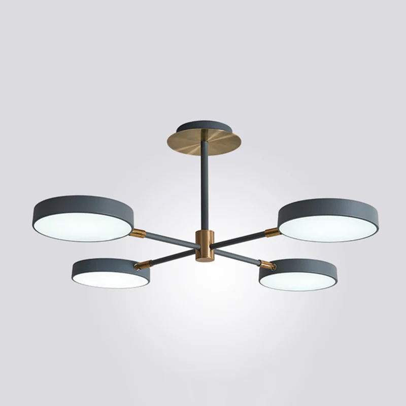 IP67 Gecertificeerde Draaibare metalen tak-hanglamp Simplicity LED-kroonluchter met ronde acrylkap