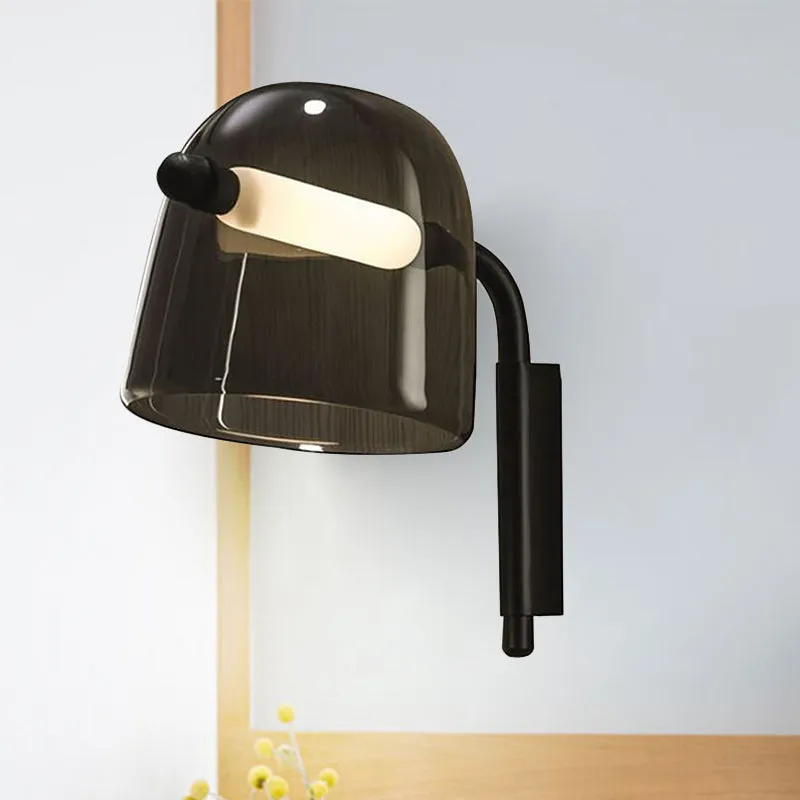 Koepel Woonkamer Schans Verlichting Wit/Zwart Glas 1 Zwak Modernistische Led Wandlamp
