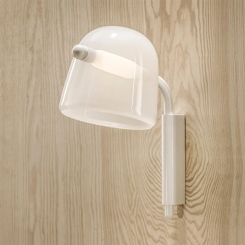 Koepel Woonkamer Schans Verlichting Wit/Zwart Glas 1 Zwak Modernistische Led Wandlamp