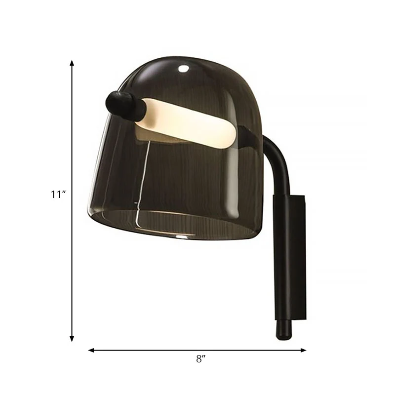 Koepel Woonkamer Schans Verlichting Wit/Zwart Glas 1 Zwak Modernistische Led Wandlamp