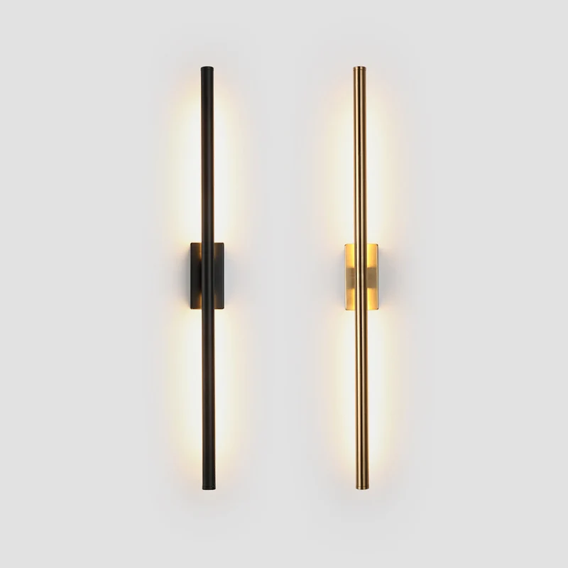 Lineair gevormde LED-wandmontagelamp Moderne acryl woonkamer wandlamp inclusief batterijen