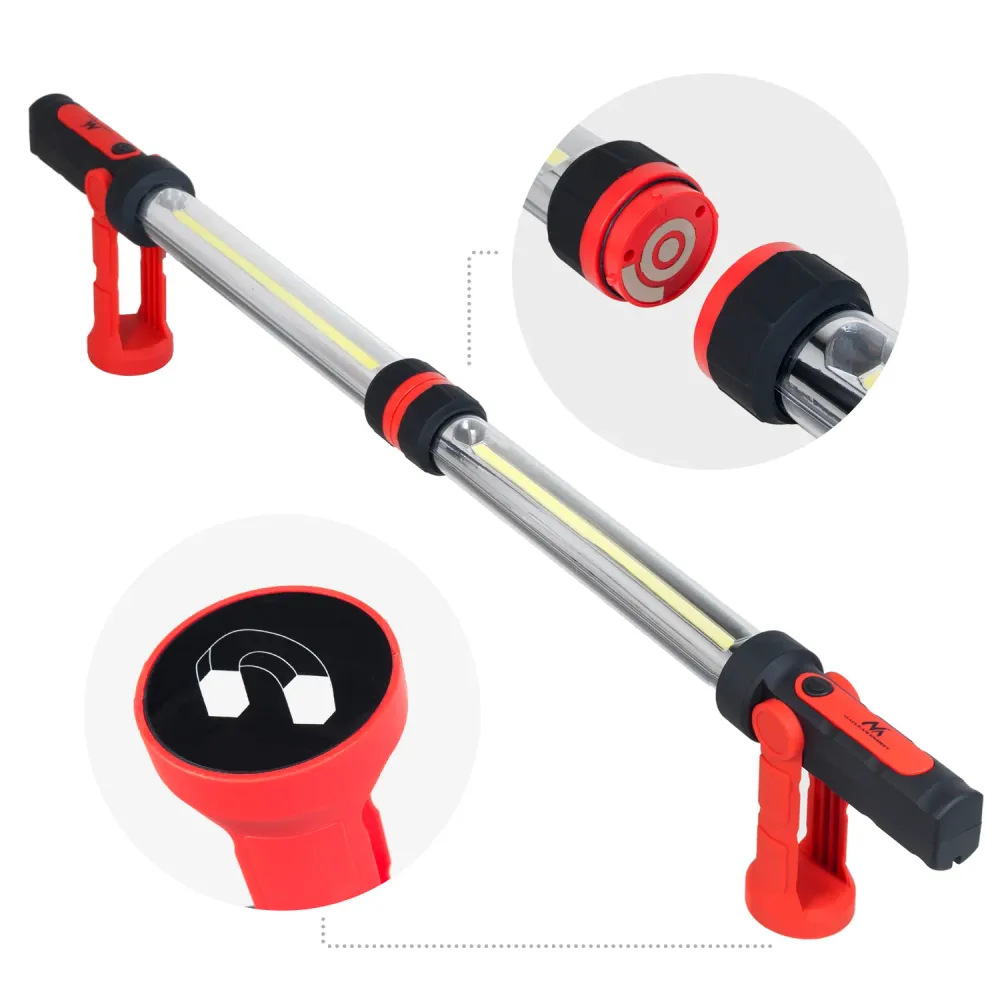 Looplamp werklamp LED XXL MCE230 Maclean Energy, 2 stuks lampen met hanger en magneet met SOS-functie