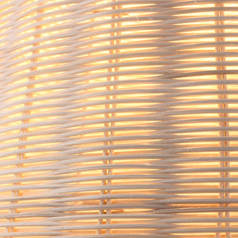 Met de hand geweven bamboe belvormige hanglamp Aziatische rotan kap Enkele lichte hanglamp met ophangdraad van 59 inch met...