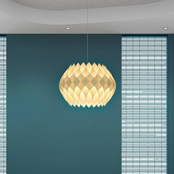 Nordic Globe hanglamp houten 1-lichts eetkamer plafond hanglamp lichtbruin inclusief batterijen