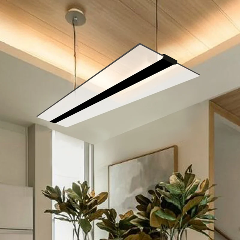 Oplaadbare LED Eenvoudige, schilferige hanglamp van acryl LED-eetkamerhanglampenset warm/wit/natuurlijk helder