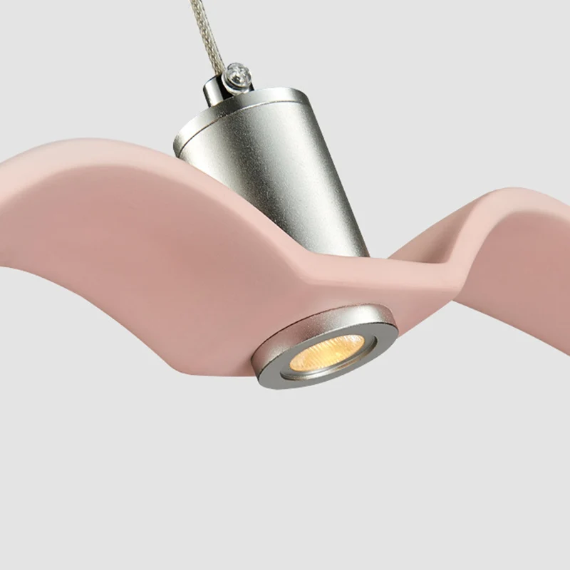 Oplaadbare LED Zeemeeuwvormige hanglampset Moderne stijl metalen LED-hanglamp voor eetkamer
