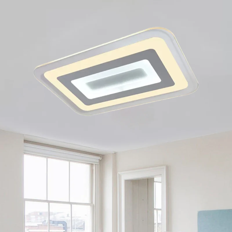 Professionele Waterdichte 23"/31"/47" brede dunne acryl inbouwlamp Eenvoudige LED witte plafondlamp warm/wit helder