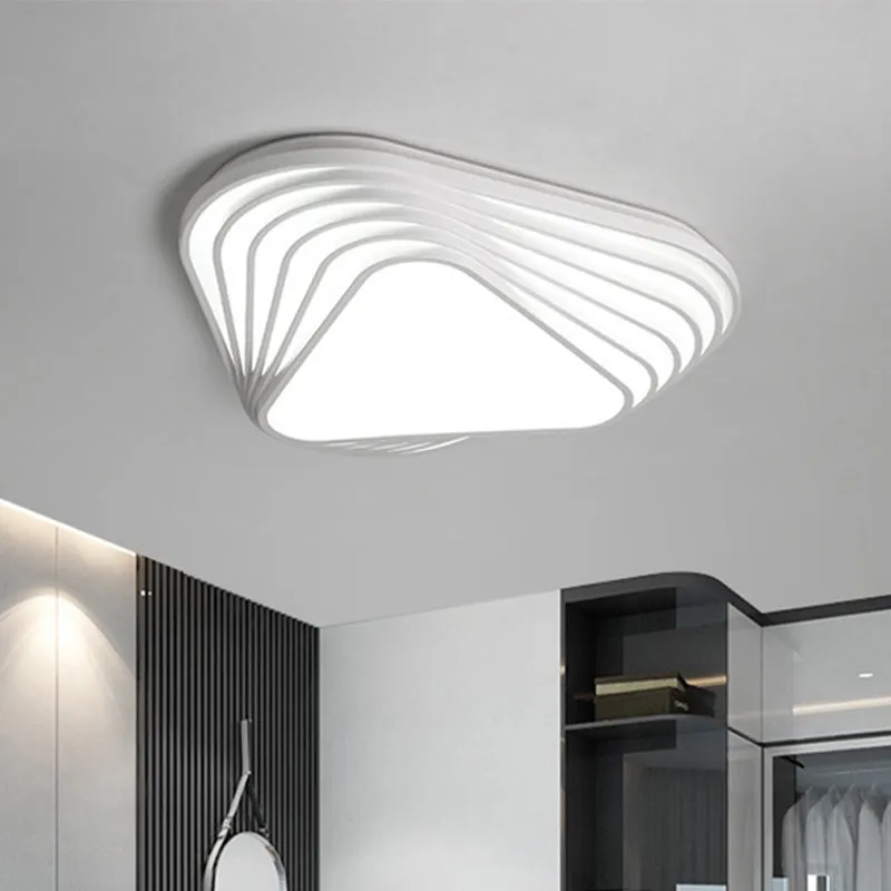 Professionele Waterdichte Moderne driehoekige acryl schaduw inbouwlamp wit slaapkamer geïntegreerd LED plafond inbouw warm...