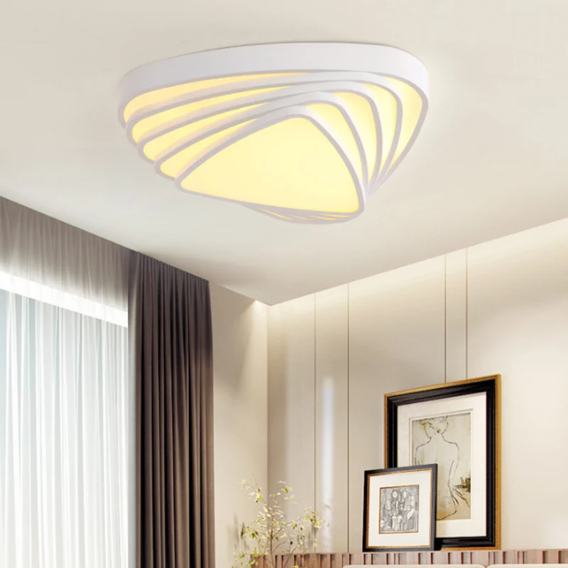 Professionele Waterdichte Moderne driehoekige acryl schaduw inbouwlamp wit slaapkamer geïntegreerd LED plafond inbouw warm...