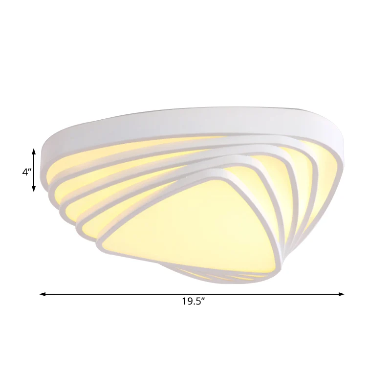 Professionele Waterdichte Moderne driehoekige acryl schaduw inbouwlamp wit slaapkamer geïntegreerd LED plafond inbouw warm...