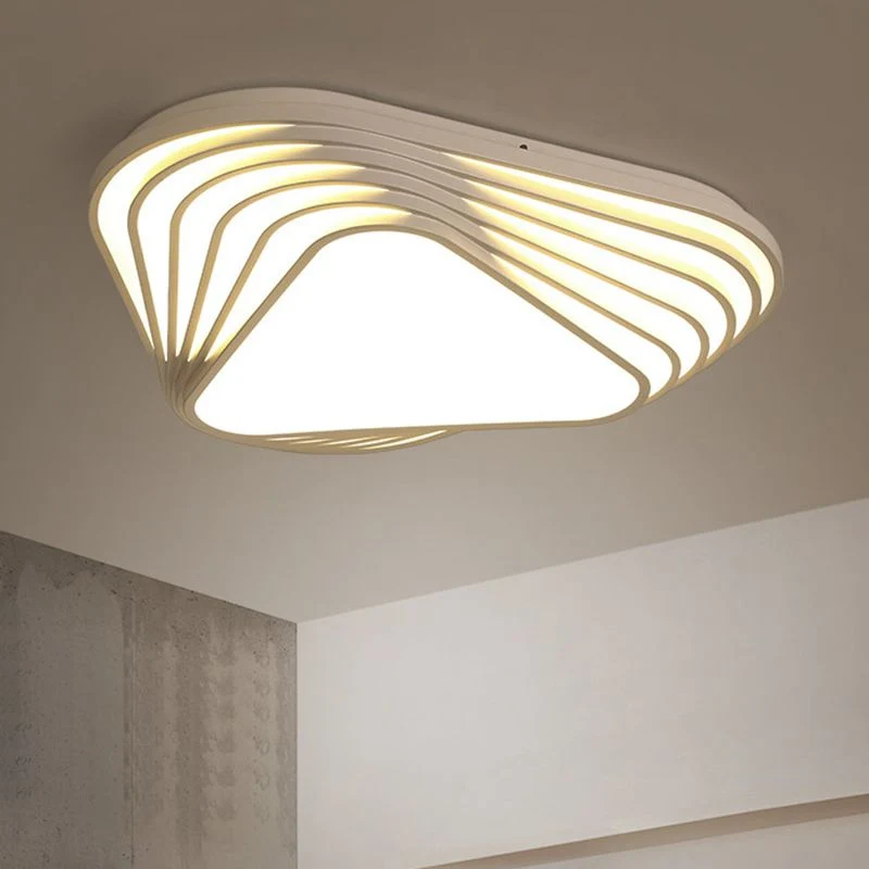 Professionele Waterdichte Moderne driehoekige acryl schaduw inbouwlamp wit slaapkamer geïntegreerd LED plafond inbouw warm...