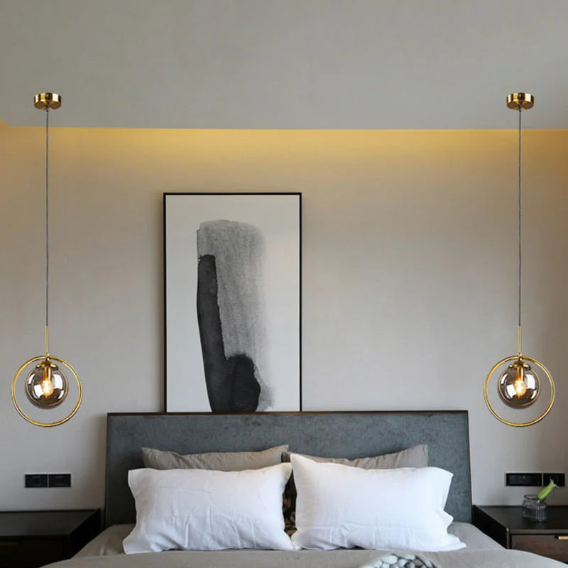 Professionele Waterdichte Postmodernistische Ball Shade Down Lighting Hanglamp van glas, 1-lichts keukenhanglamp met decor...