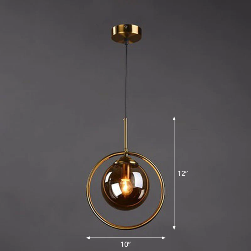 Professionele Waterdichte Postmodernistische Ball Shade Down Lighting Hanglamp van glas, 1-lichts keukenhanglamp met decor...