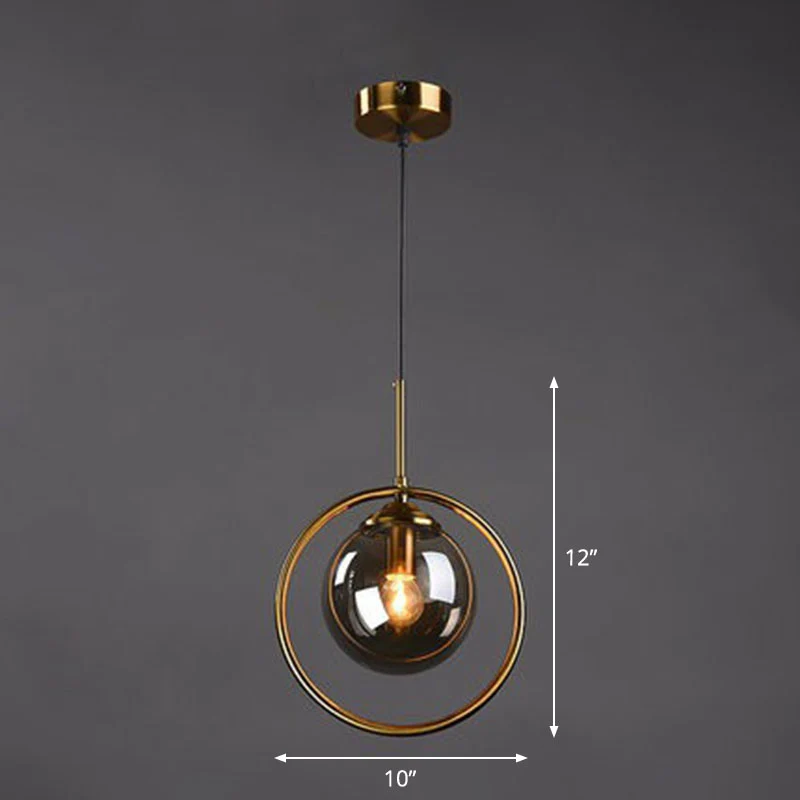 Professionele Waterdichte Postmodernistische Ball Shade Down Lighting Hanglamp van glas, 1-lichts keukenhanglamp met decor...