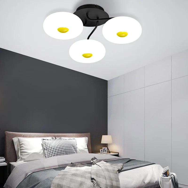 Professionele Waterdichte Witte ronde semi-inbouw plafondlamp 1/3/5 koppen hedendaagse acryl plafondlamp voor woonkamer
