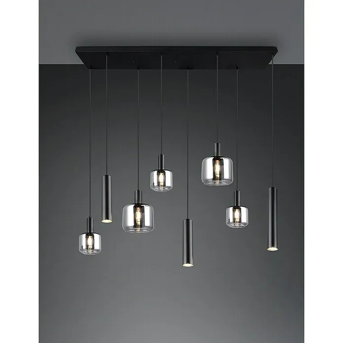 Trio Lighting Led-hanglamp Mataro - 125 W, Zwart/Chroom