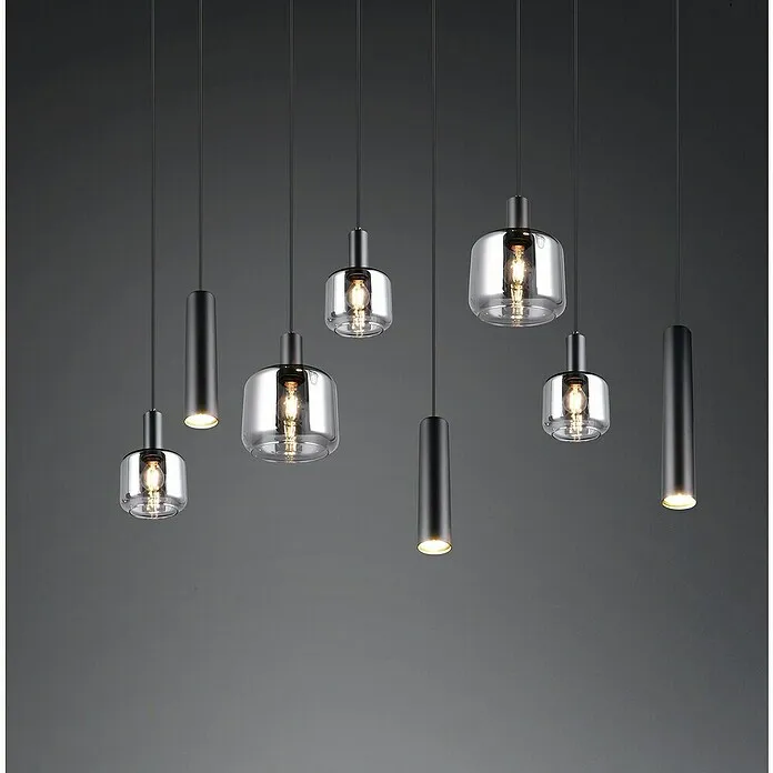 Trio Lighting Led-hanglamp Mataro - 125 W, Zwart/Chroom