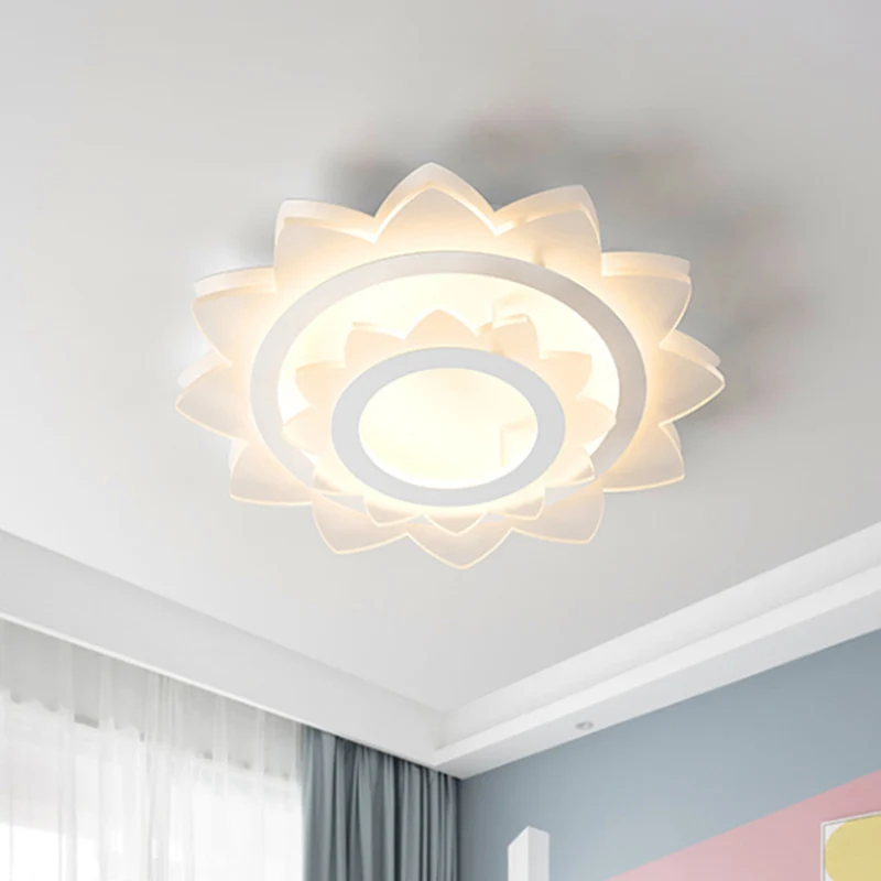 Zonnebloem inbouwlamp Eenvoud Acryl LED Wit Inbouw warm/wit helder