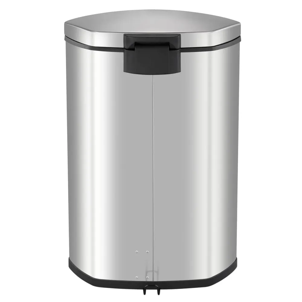 EKO Pedaalemmer Shell 50 L matzilverkleurig