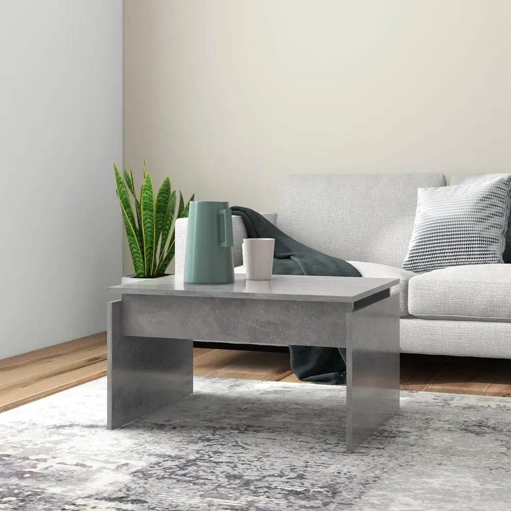 Salontafel 68x50x38 cm bewerkt hout betongrijs