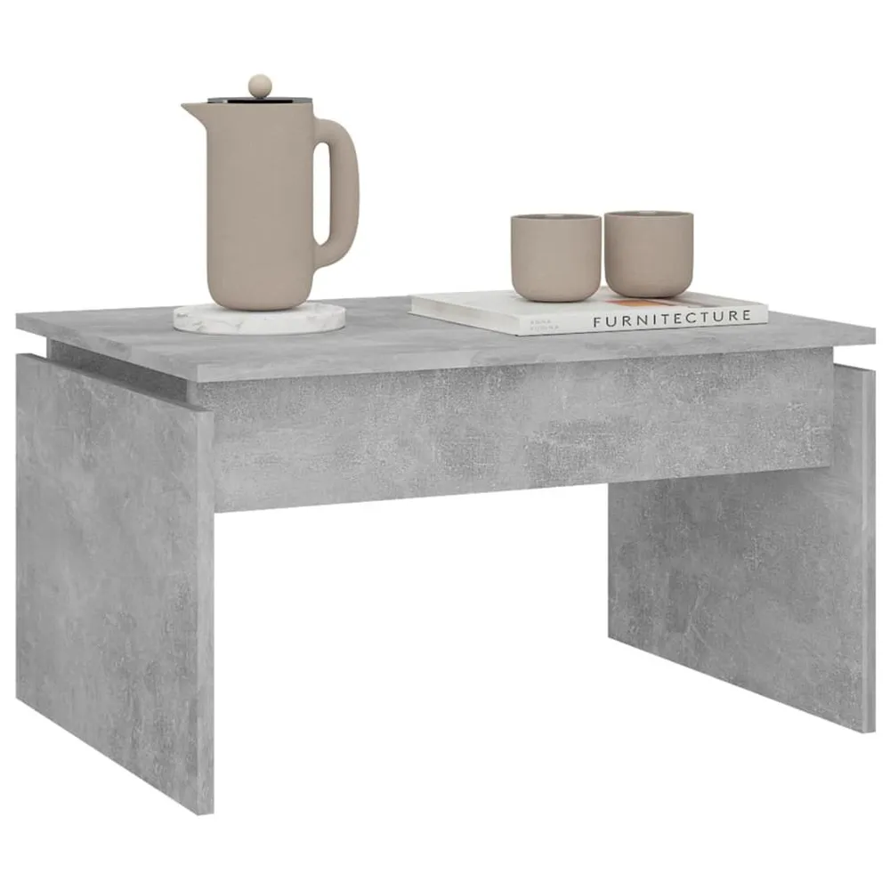 Salontafel 68x50x38 cm bewerkt hout betongrijs