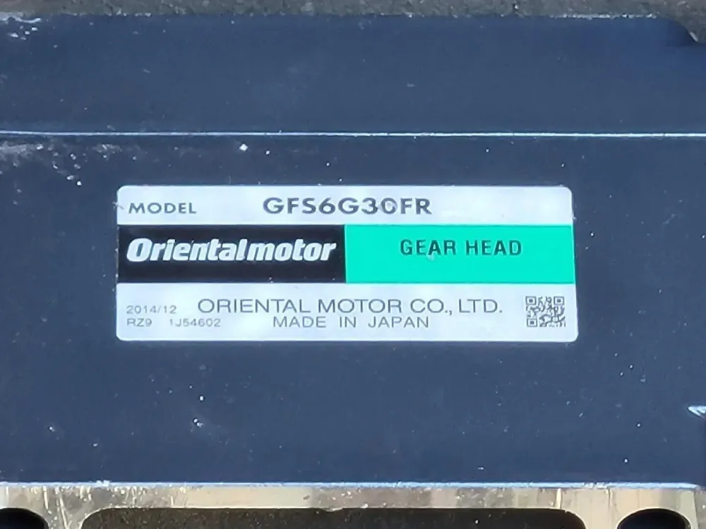 30:1 Ratio, Gear Head GFS6G30FR w/ 1/4 hp Brushless DC Motor