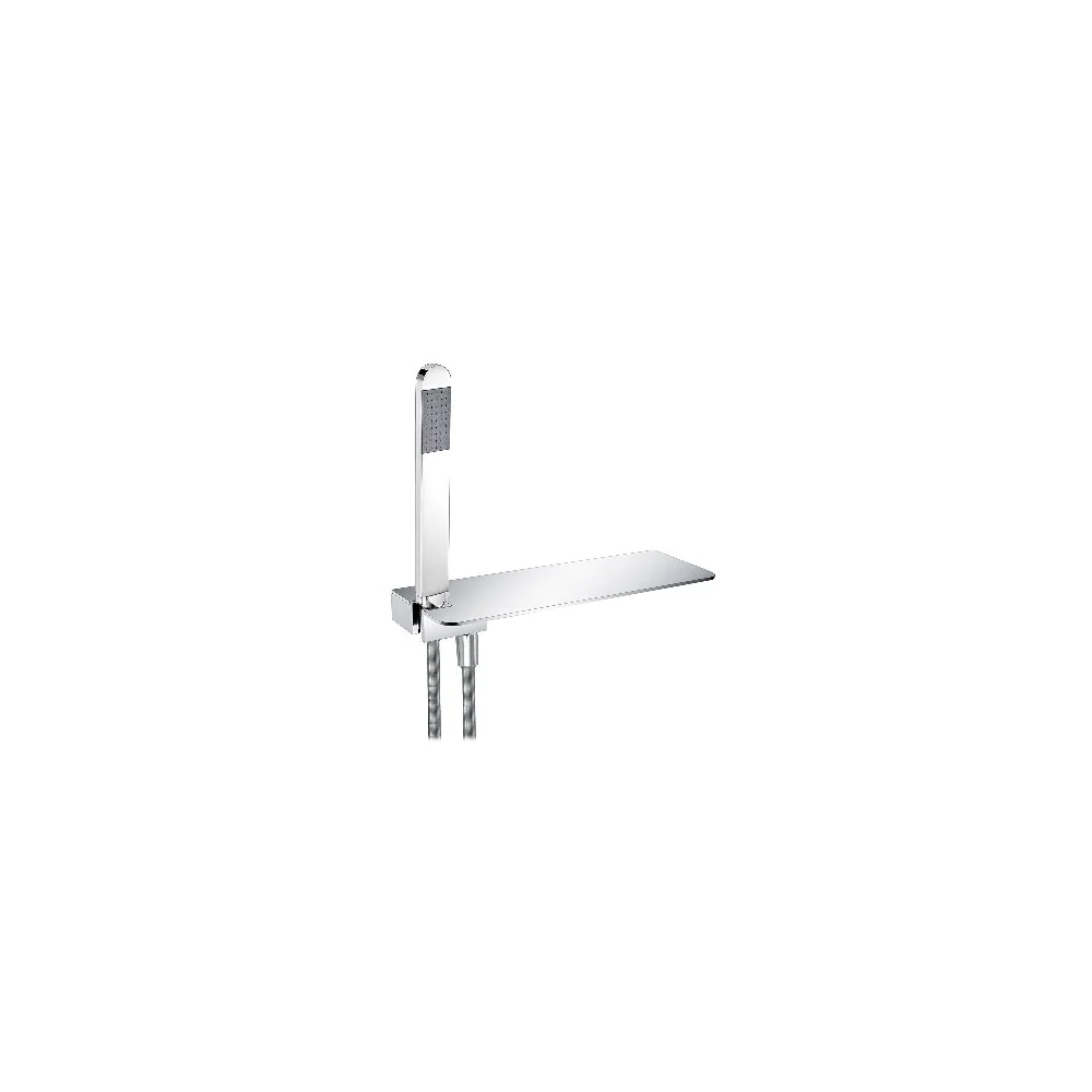 Diva bathtub kit chrome-plated messing 30x217 mm hand shower, anti-twist hose Gegalvaniseerd Staal