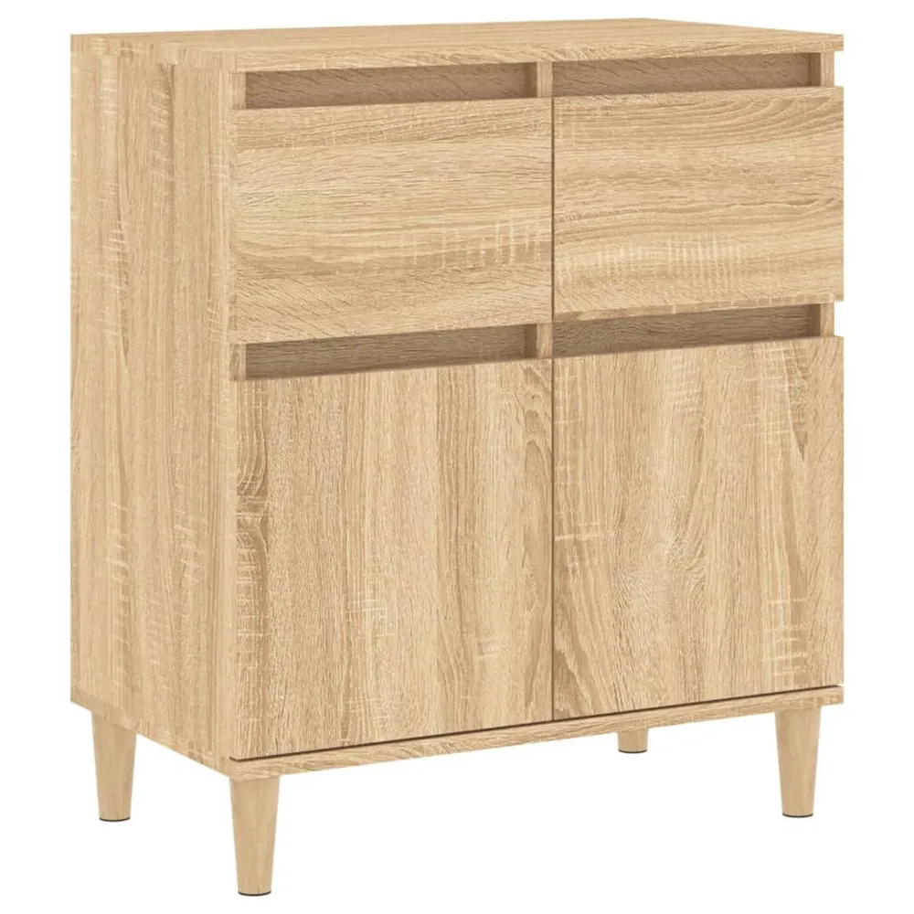 Dressoir 60x35x70 cm bewerkt hout sonoma eikenkleurig
