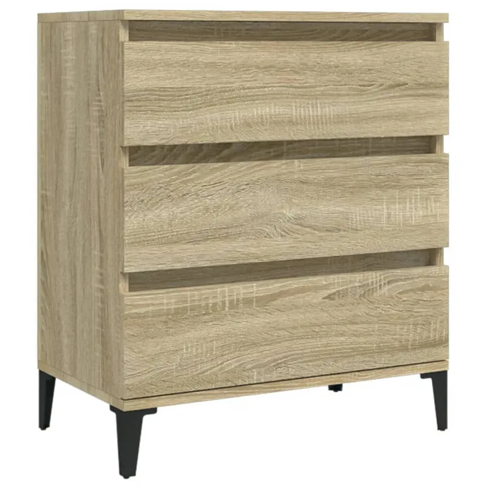 Dressoir 60x35x70 cm bewerkt hout sonoma eikenkleurig