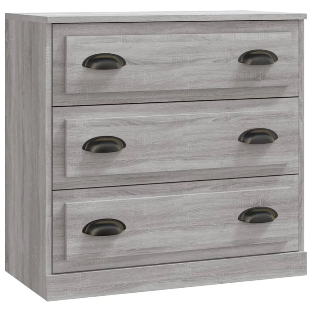 Dressoir 70x35,5x67,5 cm bewerkt hout grijs sonoma eikenkleurig