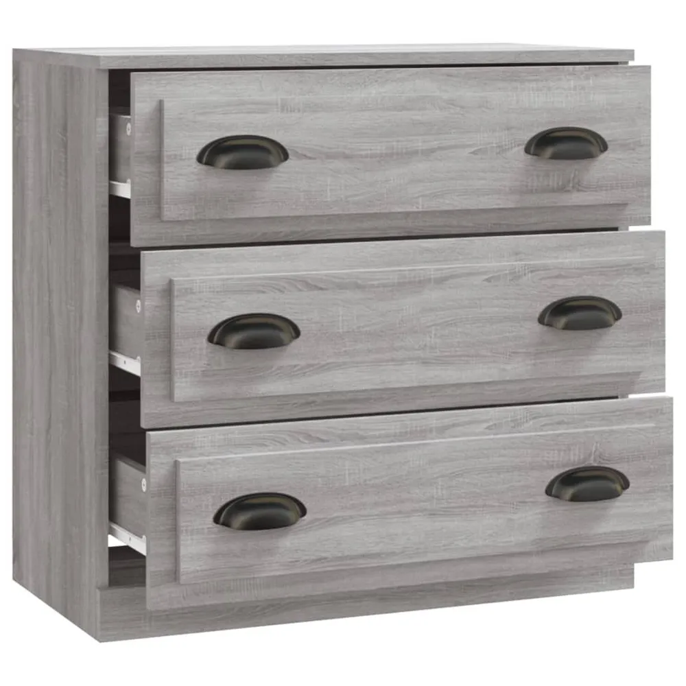 Dressoir 70x35,5x67,5 cm bewerkt hout grijs sonoma eikenkleurig