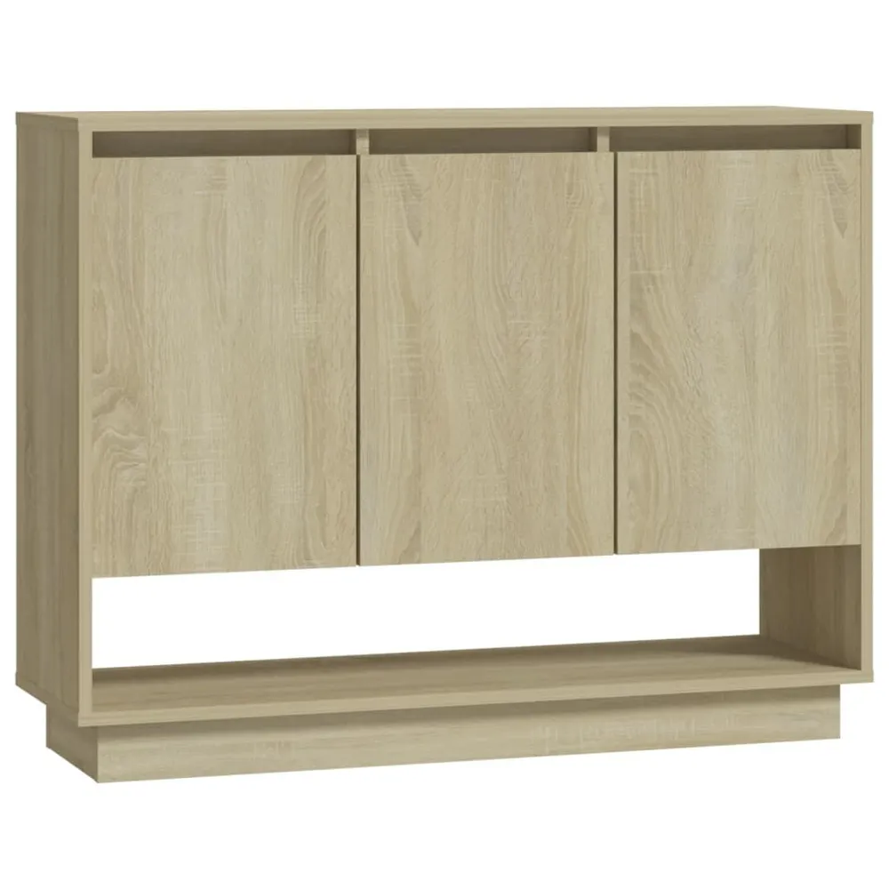 Dressoir 97x31x75 cm bewerkt hout sonoma eikenkleurig