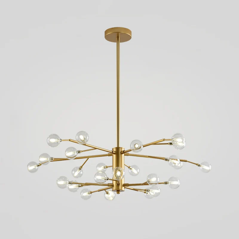 IP67 Gecertificeerde Takvormige woonkamer LED-hanglamp Metallic kroonluchterlicht Scandinavische stijl