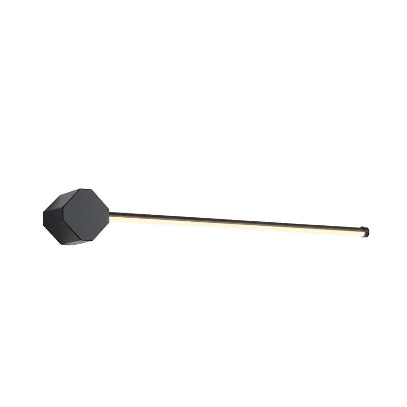 LED Badkamer Schans Eenvoudige Zwart/Wit Afwerking Vanity Wandlamp met Slanke Lineaire Acryl Schaduw, 16"/23.5" Lengte