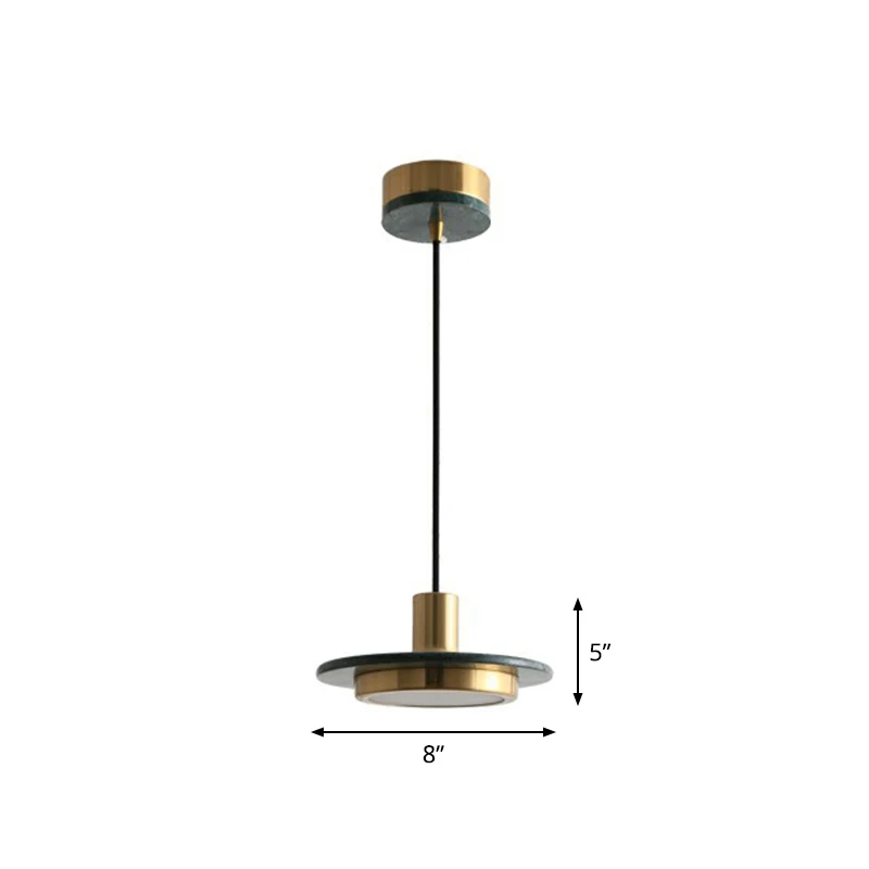 Pot-Lid LED hanglamp postmodern marmer 1 lamp restaurant plafond hanglamp met SOS-functie