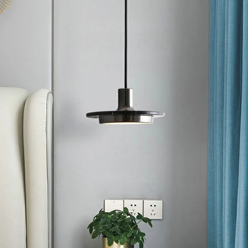 Pot-Lid LED hanglamp postmodern marmer 1 lamp restaurant plafond hanglamp met SOS-functie