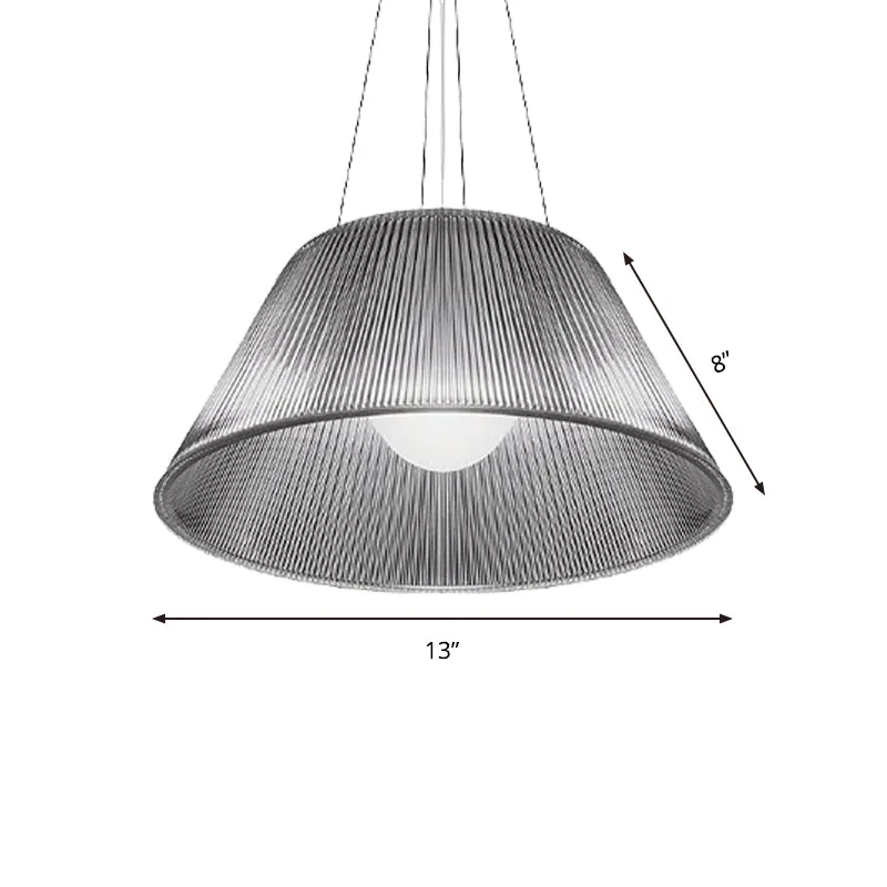 1-lichts restaurant hanglamp eigentijds hangend plafondlicht met kegelvormige helderglazen kap, diameter 13"/19,5" voor Ke...