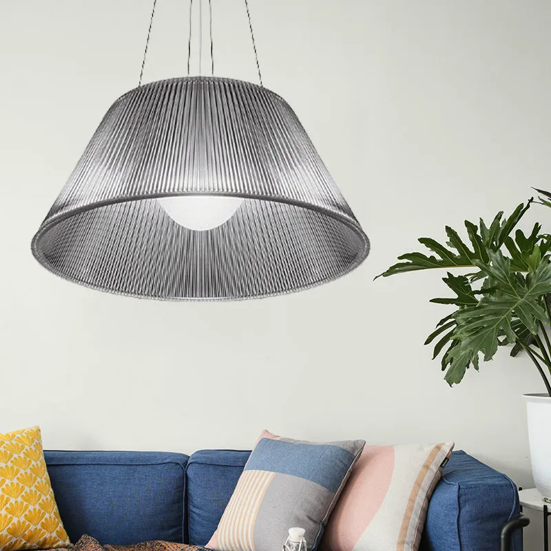 1-lichts restaurant hanglamp eigentijds hangend plafondlicht met kegelvormige helderglazen kap, diameter 13"/19,5" voor Ke...