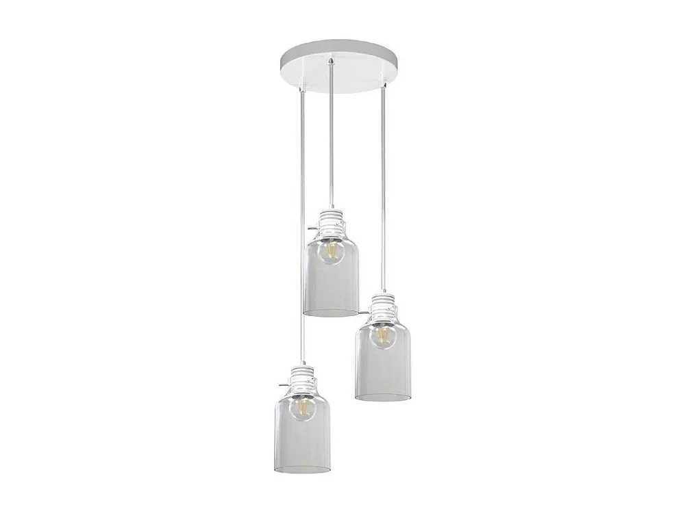 Alessandro Hanglamp, Wit, Transparant, 36x36x105 cm, EPIKASA voor Plafondhoogte 2.4m+