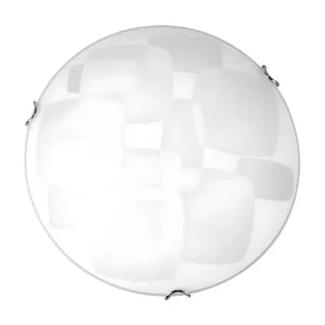 Chicago Plafondlamp, Chroom, Wit, 30x30x9 cm, EPIKASA voor Woonkamer