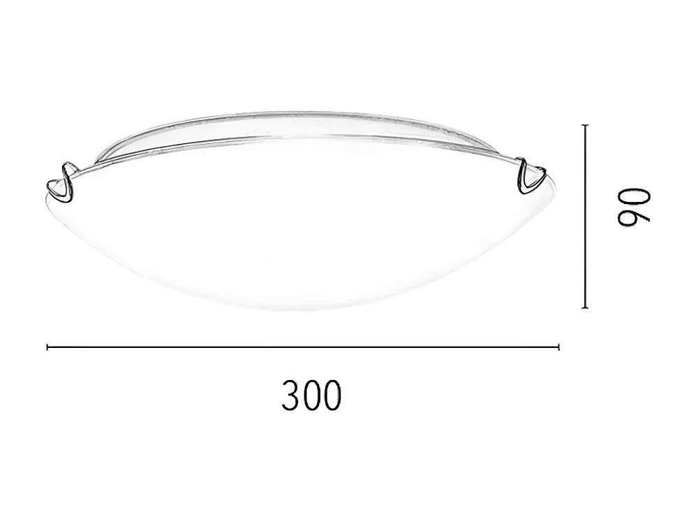 Chicago Plafondlamp, Chroom, Wit, 30x30x9 cm, EPIKASA voor Woonkamer