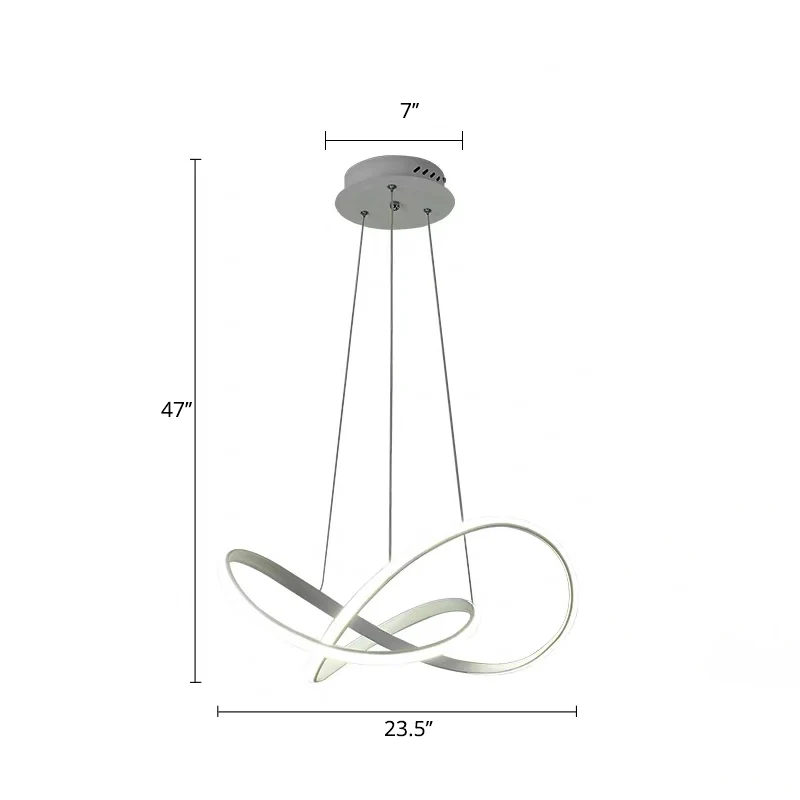 Decoratieve cycluskroonluchterverlichting Acryl Eetkamer LED-plafondhanger wit (IP44)
