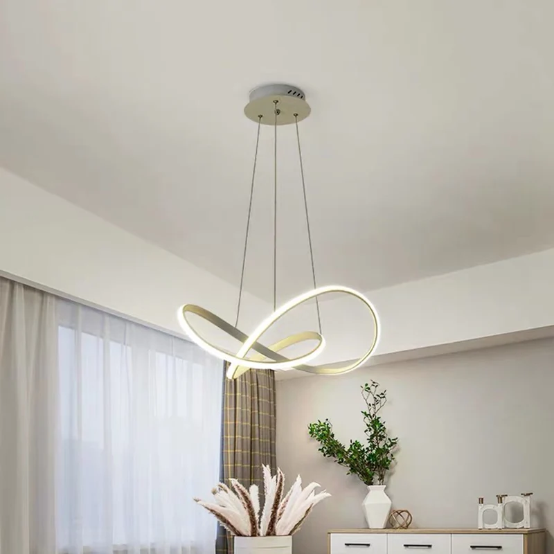 Decoratieve cycluskroonluchterverlichting Acryl Eetkamer LED-plafondhanger wit (IP44)